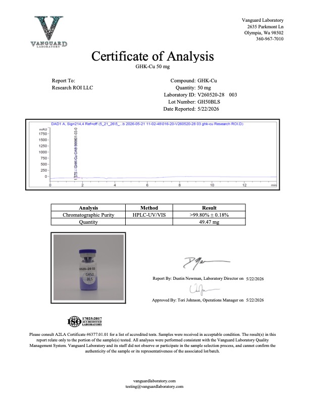 GHK-cu Copper Tri-Peptide-1 Lyophilized Powder